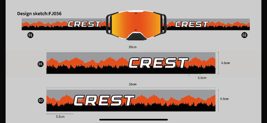 CREST Dirtbike Goggle in Orange