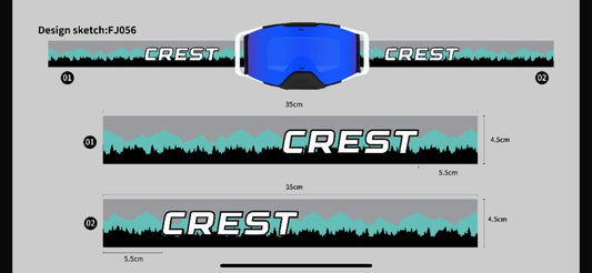 CREST Dirtbike Goggle in Turquoise/Blue