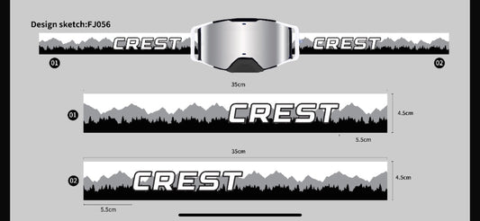 CREST Dirtbike Goggle in Silver/White